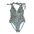 thumbnail image 1 of Traje de Baño Ocean Pacific para Mujer Completo con Nudo en Tirante, Cuello V, Estampado Animal Print Multicolor Talla EG, 1 of 4