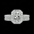 thumbnail image 3 of 1.00 TCW Radiant Cut Bridal Set Wedding Ring 925 Silver, 3 of 5