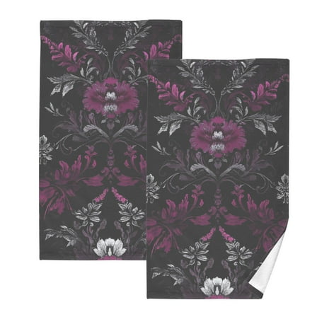 Ryvnso Mandala Floral Cotton Hand Towels Sets Face Towel 2 PCs Bathroom Decorative