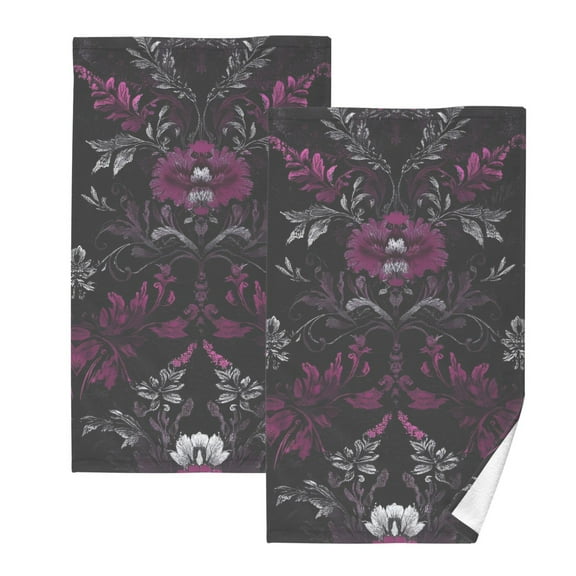 Ryvnso Mandala Floral Cotton Hand Towels Sets Face Towel 2 PCs Bathroom Decorative