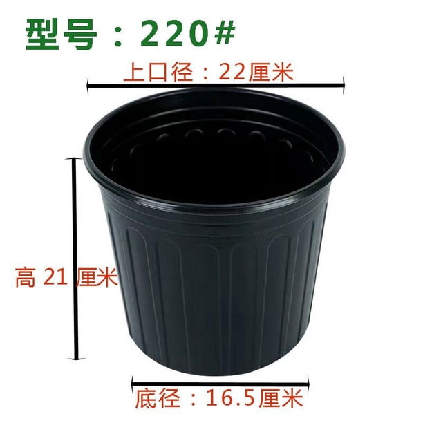 Zhuge 10 piezas de maceta de plántula de galón negro, base de plántula, planta leñosa, maceta gruesa negra para plántula de 8,66 x 8,27 pulgadas