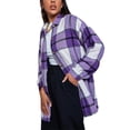 thumbnail image 3 of Women Casual Plaid Flannel Shirt Ladies Fashion Long Sleeve Button Down Thick Shirt Coats, 3 of 4