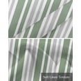 thumbnail image 6 of Sage Green Grey Stripe Kitchen Valances for Windows Farmhouse Linen Window Valance Curtain for Living Room Window Treatment Farmhouse Minimalist Striped Valance Rod Pocket Topper Drape, 54 x 18 Inch, 6 of 6