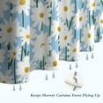 thumbnail image 6 of Lightblue Daisy Flower Green Stems Pattern Shower Curtain 72"x84" ,Bathroom Decorative Shower Curtains Set with 12 Hooks,Modern Waterproof Washable Shower Curtain, 6 of 6
