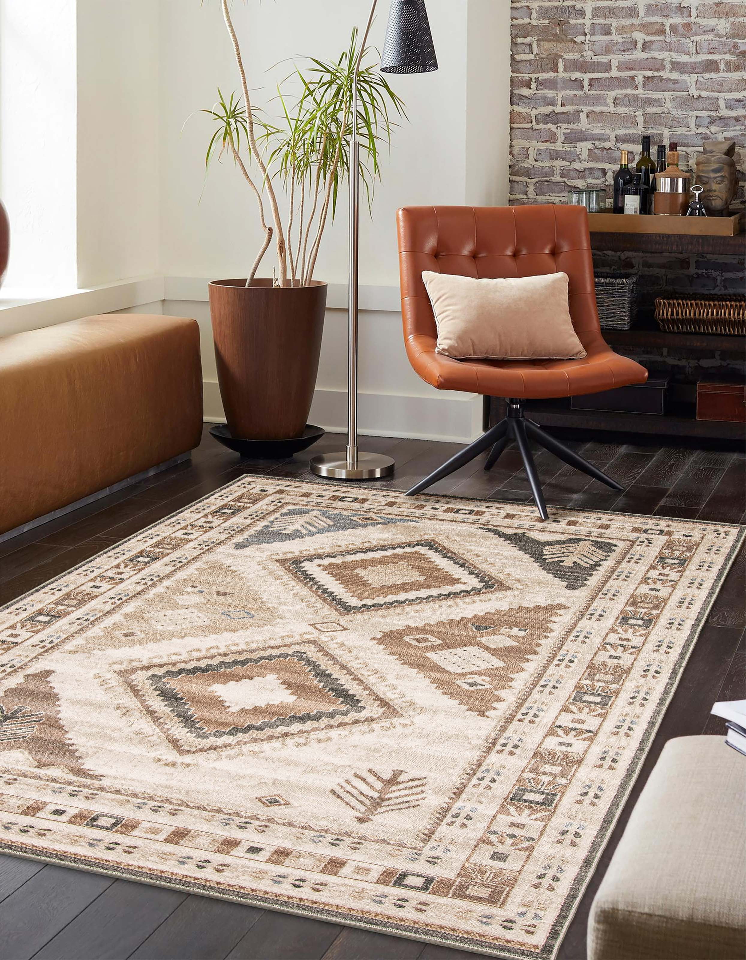 ECARPET Lia Tribal Area Rug for Living Room, Bedroom, Dining Room, Entrance, Hallway and More.