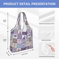 thumbnail image 2 of Xecao's Lavender Flowers Canvas Tote Bag is a versatile choice for women, serving as a stylish beach bag, shopping bag,and reusable grocery bag., 2 of 5