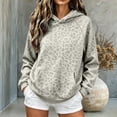 thumbnail image 3 of Leopard Hoodie for Women Oversized Y2k Print Hoodies Pullover Trendy Hooded Fall Sweatshirts with Pockets, 3 of 5