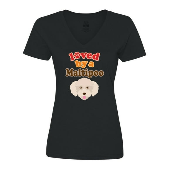Inktastic Maltipoo Dog Gift Poodle Maltese Women's V-Neck T-Shirt