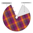 thumbnail image 2 of Lsque Purple Yellow Buffalo Plaid Print Christmas Tree Skirt, Tree Skirt with Ties or Velcro, Perfect for Holiday Decorations, Halloween, and New Year-48", 2 of 7