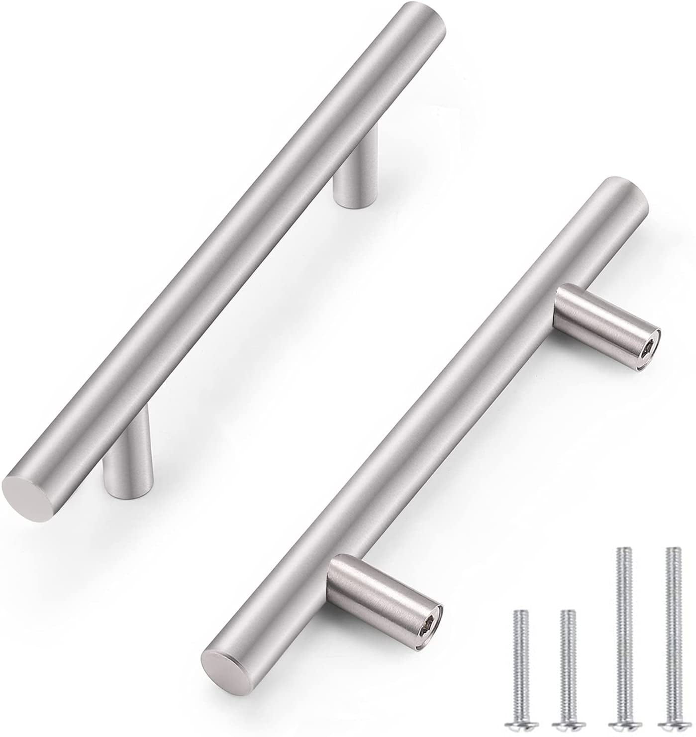Fdit Pack of 4 Pull Handle Aluminium Alloy for Home Furniture Drawer Cabinet Wardrobe Chest of Drawers Hardware with Screws 64 mm