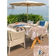 thumbnail image 5 of Outdoor Tablecloths with Umbrella Hole & Zipper, Birds Floral 54x80 Inch Tablecloth Rectangle, Farmhouse Pink Flower Leaf Wood Grain Brown Waterproof Table Cloth, Patio/Pool/Picnic Table Covers, 5 of 8