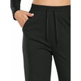 thumbnail image 2 of Cadmus Womens High Waist Sweatpants for Women Drawstring Comfy Soft Athleisure Trouser Business Work Casual Pants with Pockets,Black,XX-Large, 2 of 7