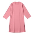 thumbnail image 4 of Womens Tops Autumn New Muslim Stand Up Collar Button Solid Color Long Sleeved Shirt Blouses For Women, 4 of 4