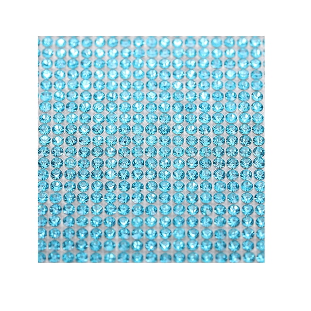 Wosthever Cinta de diamantes de imitación de cristal accesorios de ropa pegatina presente decoración con brillo apariencia ácido azul 8 pegamento de Type2 NO2 Wosthever HA059970-67B