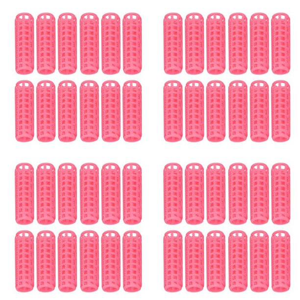 48 Piezas de Clip de Rodillo de Bigudies de Plastico de Color Rosa para DIY Peinado