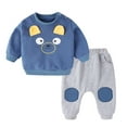 thumbnail image 2 of AJZIOJIRO Fall Newborn Pullover Sweatshirts Suits for 6 Month-3 Years Boys Girls,Premium Winter Warm Cotton Casual Cartoon Infant Sweatshirts Long Sleeve Top + Pants 2PCS Sets, 2 of 9
