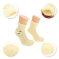 thumbnail image 3 of Unique Bargains 1 Pair Women's Comfortable Floral Sleep Cozy Socks Yellow 93% Polyester 7% Spandex, 3 of 5