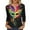 501_Purple, variant on Texiao 2025 Shirt for Women New Carnival Theme Outfits 3/4 Sleeve V Neck Blouse Tshirt Costume Top