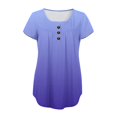 thumbnail image 4 of LEEYNEER Womens Summer Tops Loose Fit Casual V- Neck Hide Belly Short Sleeve T-Shirts Cute Flowy Tunic Blouses, 4 of 7