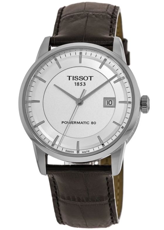Tissot Luxury Powermatic 80 Silver Dial Leather Strap Men's Watch  T086.407.16.031.00 - Walmart.com