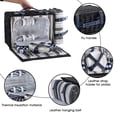 thumbnail image 4 of Cesta de Picnic HYBDAMAI de Mimbre para 4 Personas con Manta y Enfriador Negro, 4 of 8