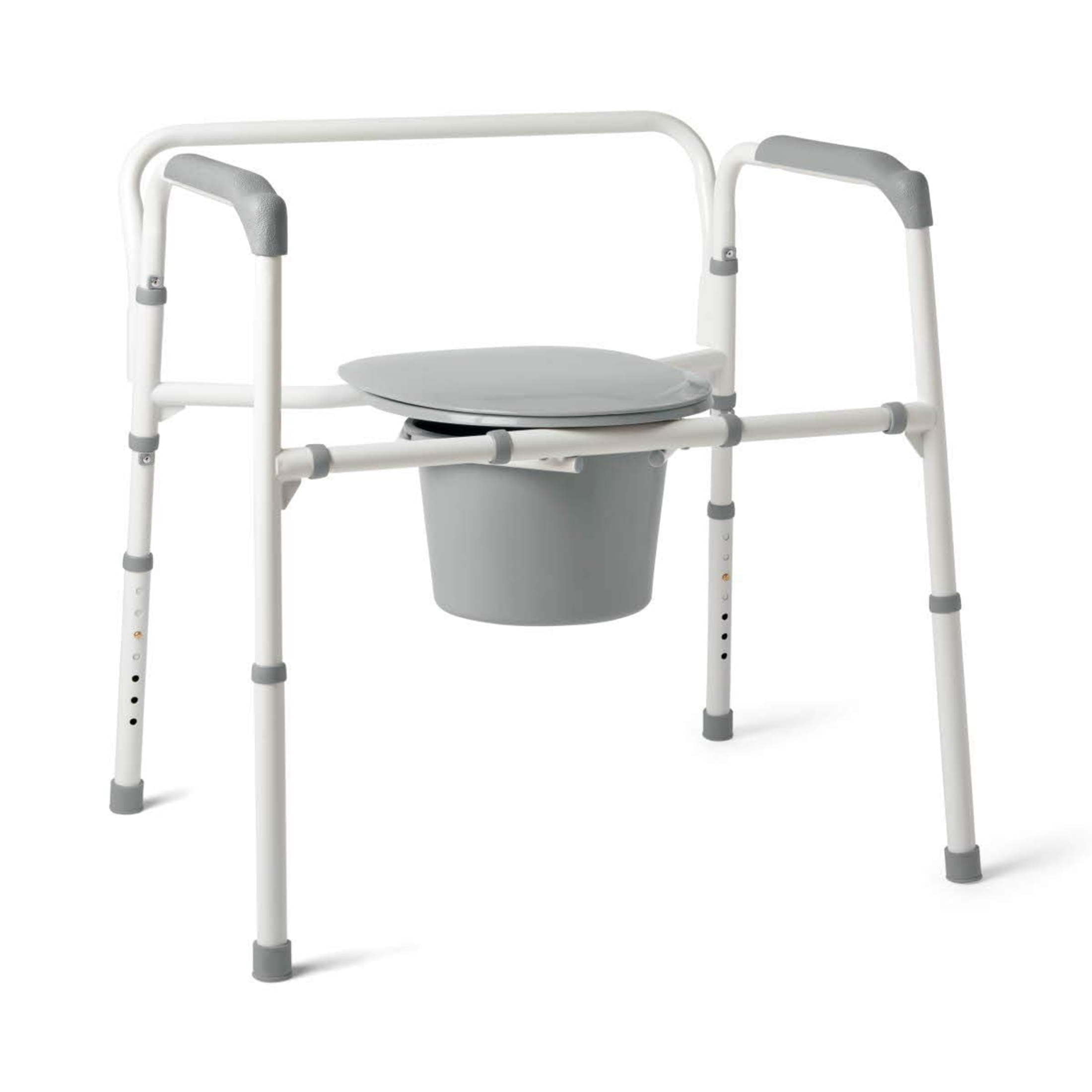 Medline Bariatric Steel Heavy Duty Bariatric Commode, 300 lb Weight Capacity