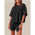 thumbnail image 5 of Women's 2pcs Casual Track Suit Oversized Cropped Sweatshirt, 5 of 5