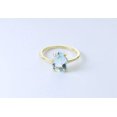 thumbnail image 5 of RatanGems Pear Cut Blue Aquamarine Gemstone Ring, 925 Sterling Silver, 5 of 5