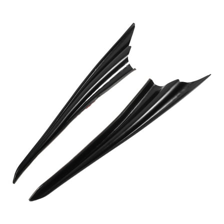 Zehuanyu  2 Pcs Car Bumper Lip Splitter Fins Side Mirror Seat Rear Diffuser Black