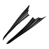 Zehuanyu 2 Pcs Car Bumper Lip Splitter Fins Side Mirror Seat Rear Diffuser Black