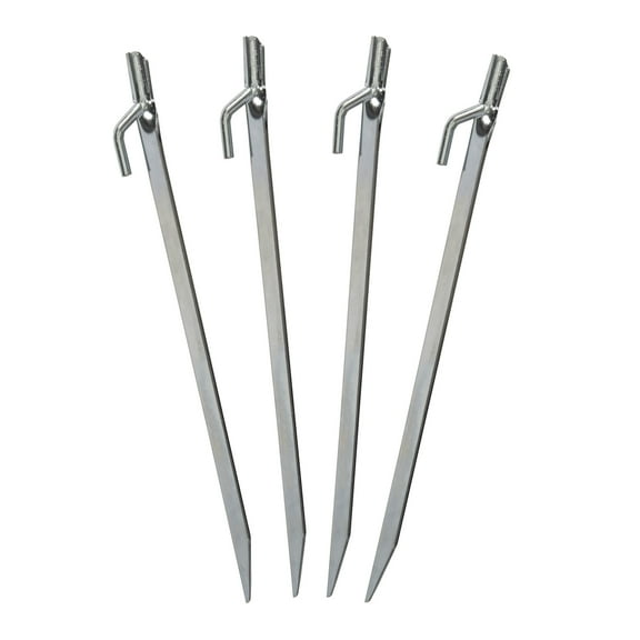 Stansport Steel 12-Inch Tent Stakes - 4 Pack
