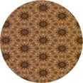 thumbnail image 1 of Ahgly Company Machine Washable Indoor Round Transitional Red Brown Area Rugs, 7' Round, 1 of 7