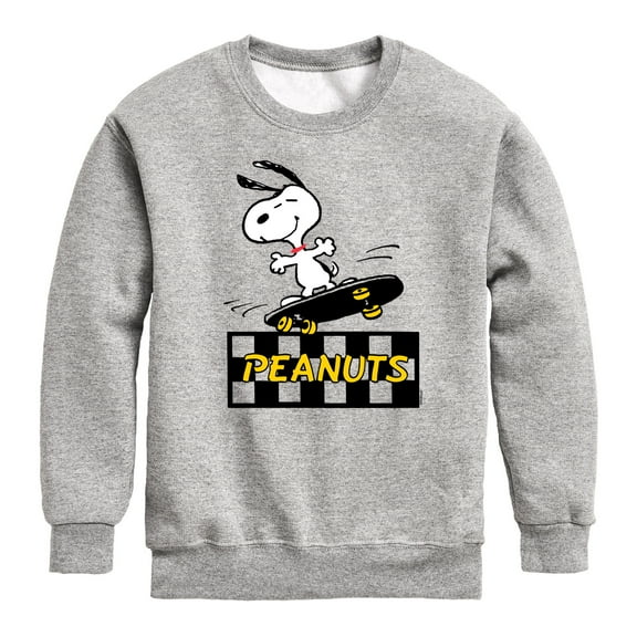 Peanuts - Snoopy Skater - Toddler & Youth Crewneck Fleece Sweatshirt