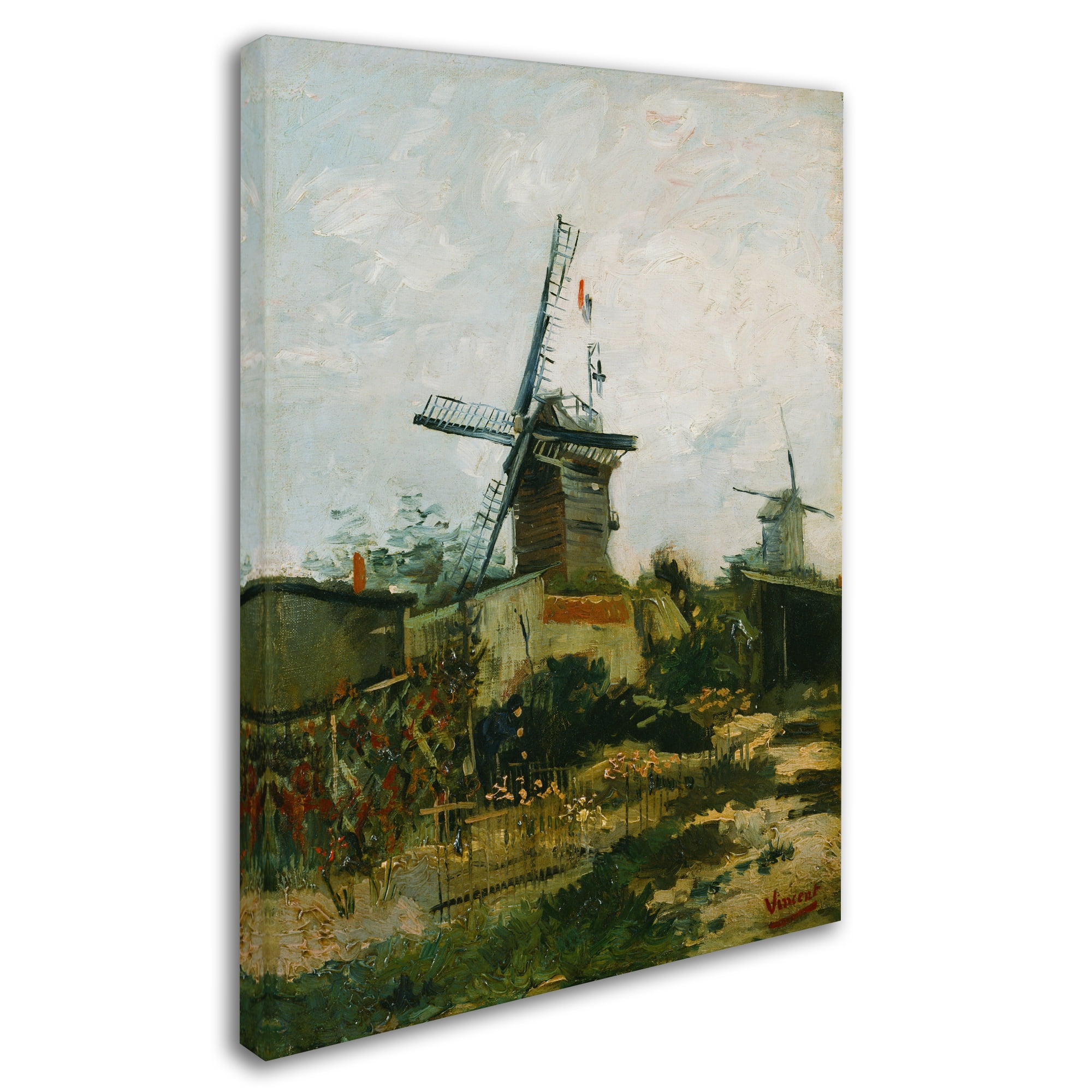 Trademark Fine Art 'Windmills On Montmartre' Canvas Art by Van Gogh