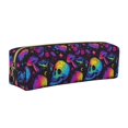 thumbnail image 1 of Easygdp mushroom rainbow color Skull para Estuche de Lápices de Cuero, Estuche de Papelería de Cuero, Estuche de Gran Capacidad con Cremallera, 1 of 7