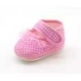 thumbnail image 5 of Newborn Baby Girl Soft Sole Lace Shoes Anti-slip Cotton Prewalker Walking Shoes 3-12M, 5 of 6