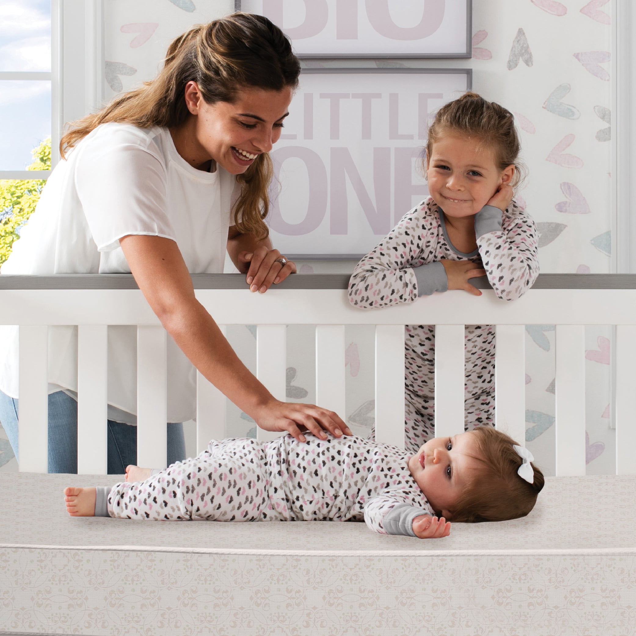 Delta Children Twinkle Stars 4-Inch Mini/Portable Crib Mattress - Premium Sustainably Sourced Fiber Core - Waterproof - GREENGUARD Gold Certified (Non-Toxic) - Trusted 10 Year Warranty - Made in USA