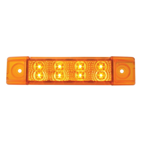 GG Grand General 76270 Luz de marcador rectangular Spyder ámbar/ámbar de 6 pulgadas, 8 LED