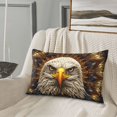 thumbnail image 5 of Zufioo Vintage Pattern Bald Eagle Print Double-sided Plush Pillow Cover,Decorative Pillow Protector without Pillow Core, Suitable for Sofa, Bedroom, Car-20"x30", 5 of 6