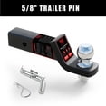 thumbnail image 4 of TYT Trailer Hitch Ball Mount with 2 Inch Ball & Pin, Fits 2 Inch Receiver, 7500lbs, 2 Inch Drop, Upgraded Hitch Kit Black with Anti-Rattle, 4 of 7
