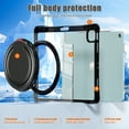 thumbnail image 2 of for iPad Air 13" 2025/2024 Case with Stand & Portable Handle, Protective Clear Shockproof Dropproof Rugged Shoulder Strap Kids Friendly Cover for iPad Pro 12.9" 2022/2021/2020/2018, Black, 2 of 16