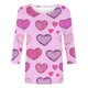thumbnail image 4 of RKSTN Valentines 3/4 Sleeve Tops for Women Oversized Crewneck Valentine's Day Graphic Printed Short Sleeve T Shirt Womens Casual Round Neck Loose Comfy Loves Heart Print Three Quarter Sleeve Shirts, 4 of 6