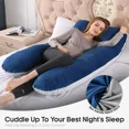 thumbnail image 2 of U Shaped Full Body Pillow for Adults, Memory Foam Pregnancy Pillow with Cooling Cover Maternity Support for Side Sleepers, 2 of 8
