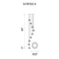 thumbnail image 6 of 5476P20C-9-CWI Lighting-9 Light Chandelier with Chrome Finish Chrome Finish, 6 of 6