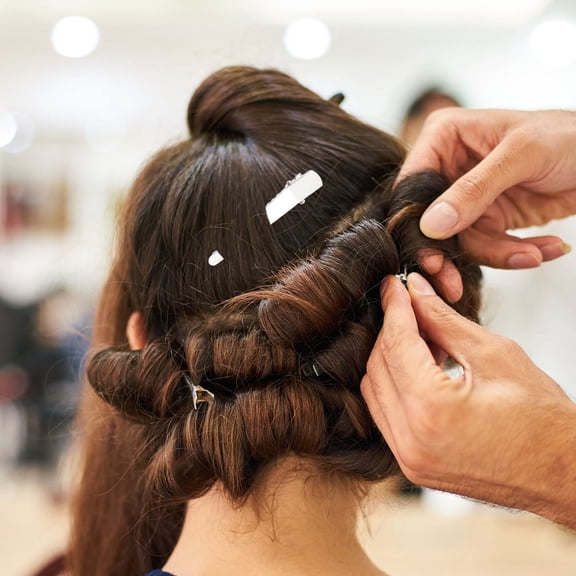 EXHUMKY 50pcs Metal Claw Clips Hair Partitioning for Hairdressers in Hair Salon