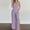 c01Purple, variant on Women's Fashion Solid Color Loose Split Elastic Waist Backless Jumpsuit Sleeveless Shoulder Straps Wide Leg Back Pants Pink L