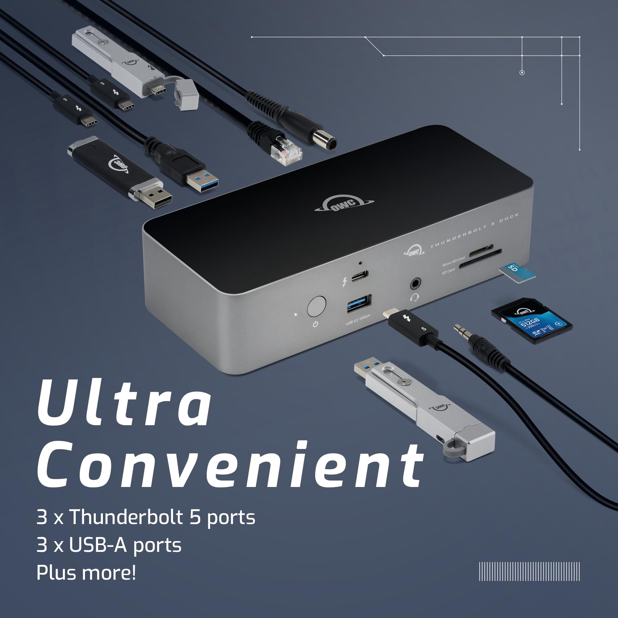 OWC 11-Port Thunderbolt 5 2.5GbE Docking Station with 140W PD OWCTB5DOCK11P