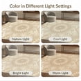 thumbnail image 7 of ODIKA 6'x9' Washable Area Rug Non-Slip, Easy Care, Neutral Tonal Blend Ornamental Floral With Decorative Framing for Family Room, Living Room, Master Bedroom, 7 of 7