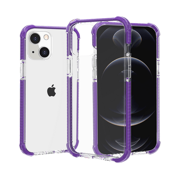 For Apple iPhone 11 (XI6.1) Acrylic Tough 2.5mm Transparent ShockProof Hybrid Case Cover - Purple