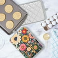 thumbnail image 5 of Yayeee Pot Holders Kitchen Heat Resistant with Pocket 7"x9.8" Cotton Oven Cooking Hot Pads, Large Colorful Flowers, 5 of 7